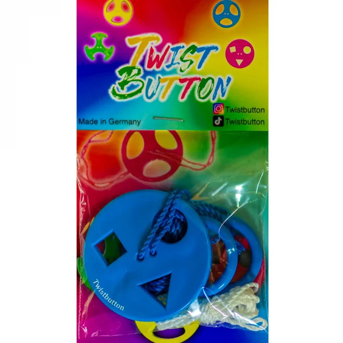 Twist Button Kreis Dreieck Quadrat (Blau)